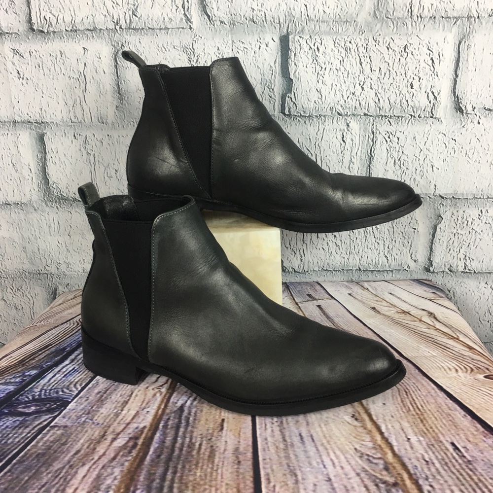 STELLE MONELLE LEATHER ANKLE BOOTS SZ US 8.5/9